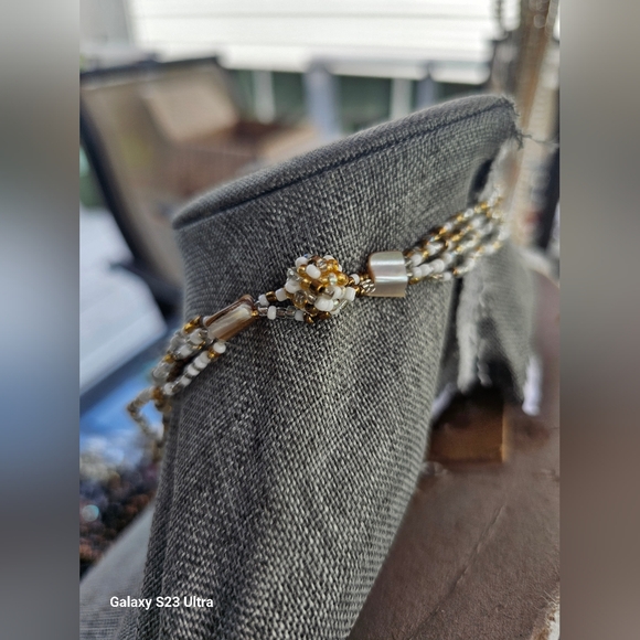 BEAUTIFUL Beaded and Shell handmade Necklace...WindSong - Picture 2 of 2